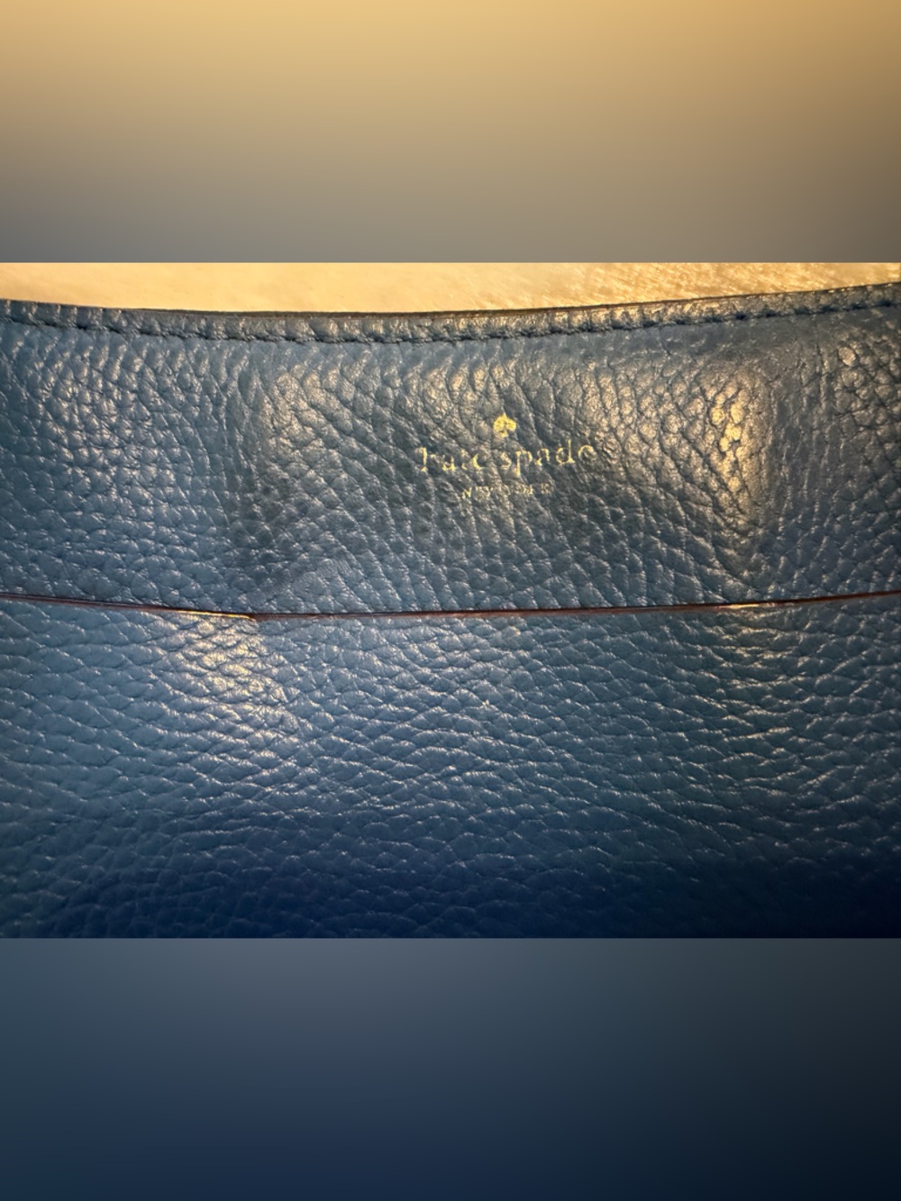 kate spade Royal Blue Pebbled Leather Crossbody with Studs - Picture 4 of 16